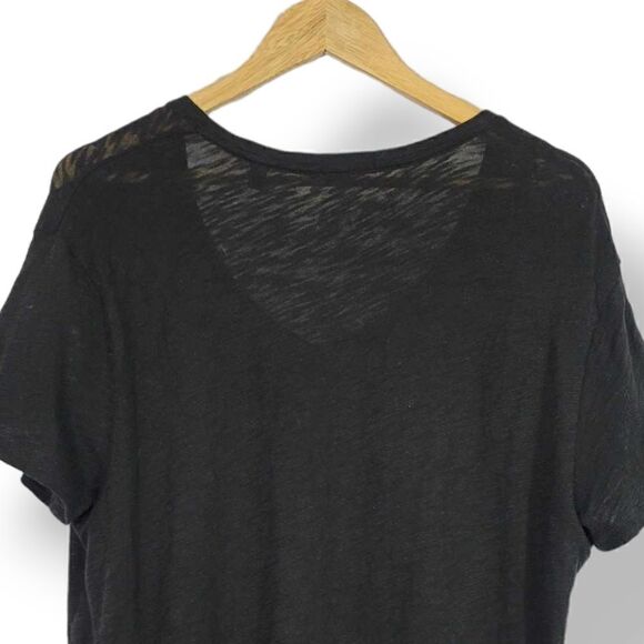 ATM Slub Jersey Boyfriend V-Neck Tee in Black Size M/L - Picture 5 of 14